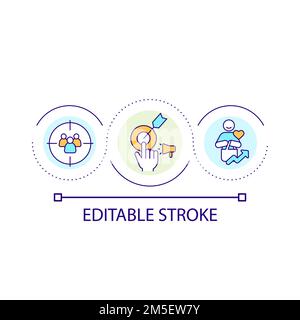 Promotional campaign loop concept icon Stock Vector