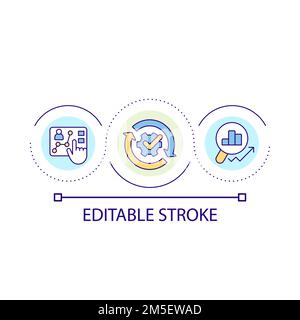 Data analytics loop concept icon Stock Vector