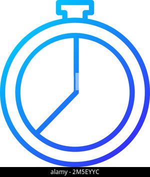 Countdown timer pixel perfect gradient linear vector icon Stock Vector
