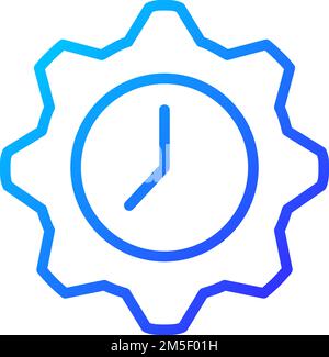 Time management pixel perfect gradient linear vector icon Stock Vector
