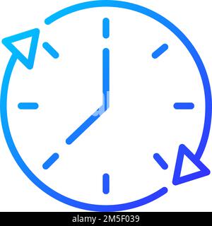 Time period pixel perfect gradient linear vector icon Stock Vector