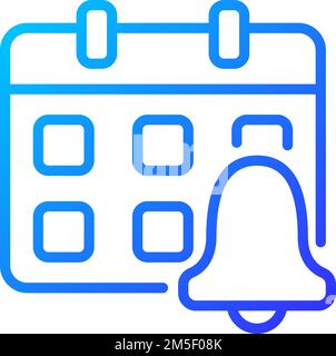 Event reminder pixel perfect gradient linear vector icon Stock Vector