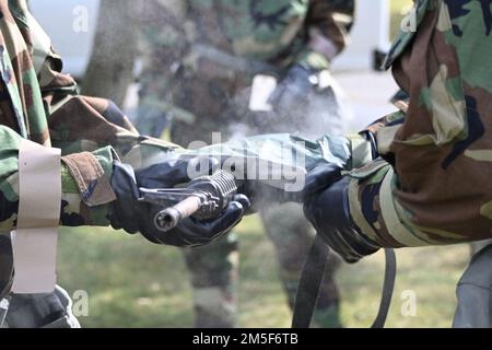 The Fort Dix CBRN Defense School instructors George Patterson and Ernie ...