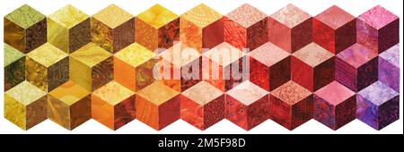An abstract background made of rhombuses, which look like many small cubes Stock Photo