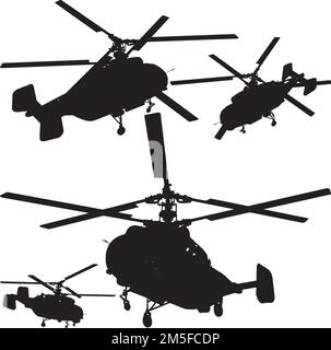 Helicopter Base And Face Vector. Illustration On White Background. A vector illustration Of A Helicopter. Stock Vector