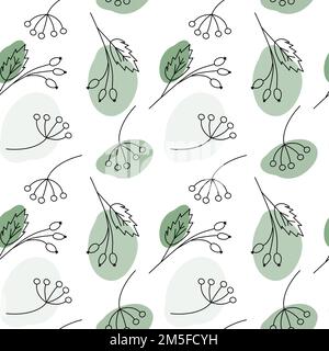 Contour Endless pattern from branches with spots in trendy pale marker shades. Abstract background texture. Isolate. Pattern for banner, wallpaper, web, poster or card, invitation, label. Vector. EPS Stock Vector
