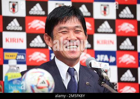 Tokyo, Japan. 28th Dec, 2022. Hajime Moriyasu (JPN) Football/Soccer : Japan national team coach presentation press conference in Tokyo, Japan . Credit: YUTAKA/AFLO SPORT/Alamy Live News Stock Photo