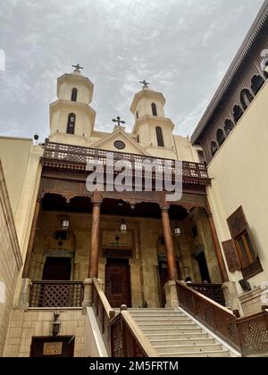 In Old Cairo, USAID funded construction of a series of collection and conveyance shafts to draw groundwater away from several important monuments, including the Greek Orthodox Church of St. George, the Mosque of Amr Ibn El-Aas, the Roman Tower, the Abu Serga Church, the Ben Ezra Synagogue, and the Hanging Church.     Completed in August 2006, this project lowered the groundwater level – thus preserving the foundations of the various monuments and making the floor level of the flooded buildings accessible.  The project also addressed the sewage flooding problem in the area of the Amr Ibn El Aas Stock Photo