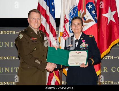 USAWC Commandant Maj. Gen. David Hill (left) awards Army Col. Ricky ...