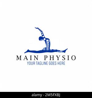 Simple and unique body or human shape and bones or joint dots graphic icon logo design abstract concept vector stock related to health or therapy Stock Vector