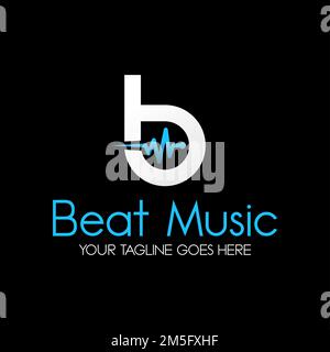 Simple letter word B font with addition rhythm or trand image graphic icon logo design abstract concept vector stock. associated with initial or music Stock Vector