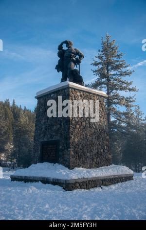 Donner State Park, is an excellent place to visit near Truckee, CA, to learn about the history of the area. Stock Photo