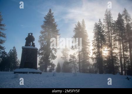 Donner State Park, is an excellent place to visit near Truckee, CA, to learn about the history of the area. Stock Photo