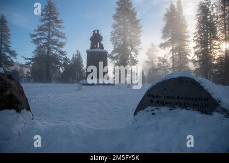 Donner State Park, is an excellent place to visit near Truckee, CA, to learn about the history of the area. Stock Photo