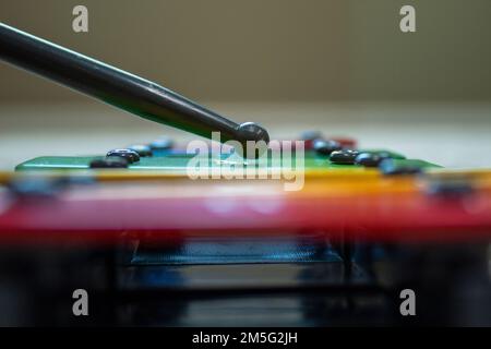 Toy Xylophone Close-up Stock Photo