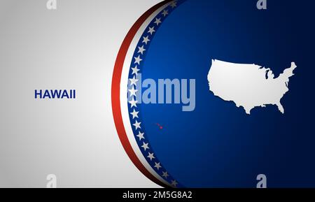 Hawaii map vector background Stock Vector