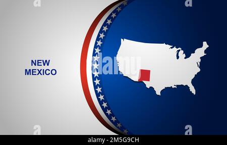 New Mexico map vector background Stock Vector