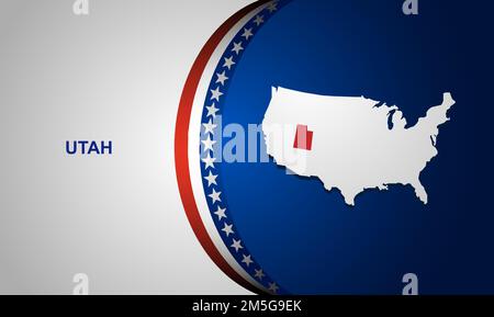 Utah map vector background Stock Vector