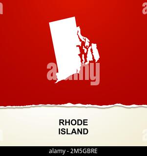 Rhode Island map vector background Stock Vector