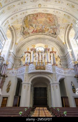 Baroque parish church, Waidhofen an der Thaya, Lower Austria, Austria Stock Photo