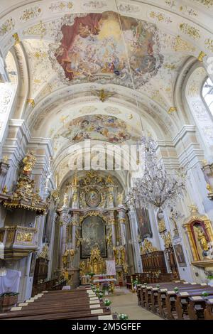 Baroque parish church, Waidhofen an der Thaya, Lower Austria, Austria Stock Photo