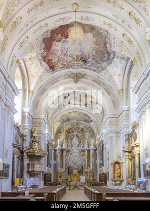 Baroque parish church, Waidhofen an der Thaya, Lower Austria, Austria Stock Photo