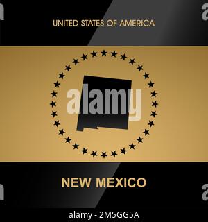 New Mexico map vector background Stock Vector