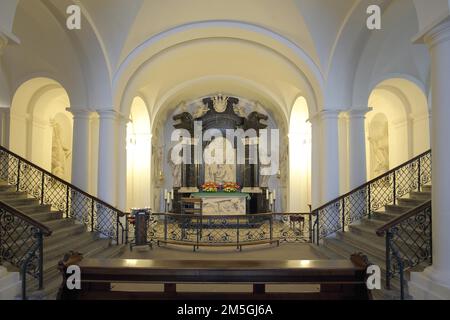 Interior view of the crypt with the tomb of St. Boniface, Cathedral, St. Salvator, Fulda, Hesse, Germany Stock Photo