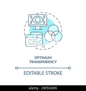 Optimum transparency turquoise concept icon Stock Vector