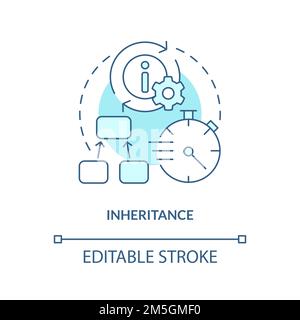 Inheritance turquoise concept icon Stock Vector