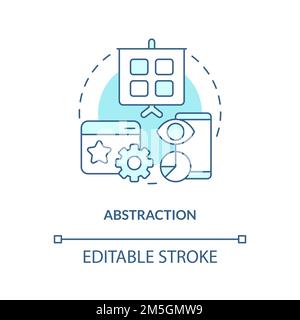 Abstraction turquoise concept icon Stock Vector
