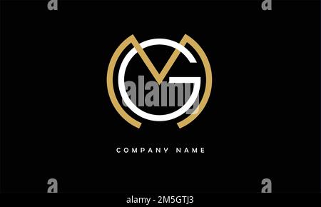 MG, GM Abstract Letters Logo Monogram Stock Vector