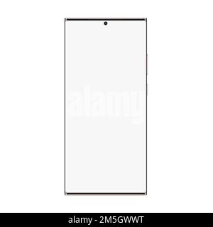 New generation smartphone realistic mockup front view with blank screen Stock Vector