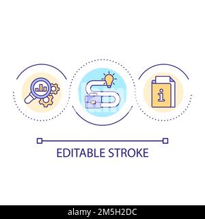 Market research for startup loop concept icon Stock Vector