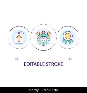 Luxury goods loop concept icon Stock Vector