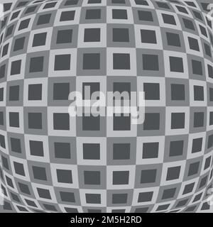 Illustration of Modern Abstract Halftone Backdrop in Gray and Dark-Gray Tones with Squares in Pop Art Style for Business Card Stock Vector