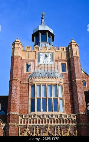 Brighton College school bell tower and sundial in Eastern Road Brighton , Sussex , England UK - Stock Photo