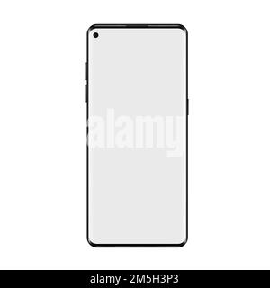 Smartphone realistic mockup front view with blank screen Stock Vector