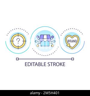 Build brand loyalty loop concept icon Stock Vector