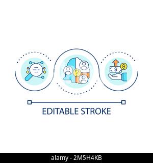 Financial growth loop concept icon Stock Vector