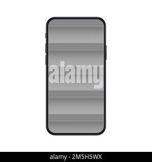 Mobile phone with empty shelves for online store mockup vector illustration Stock Vector