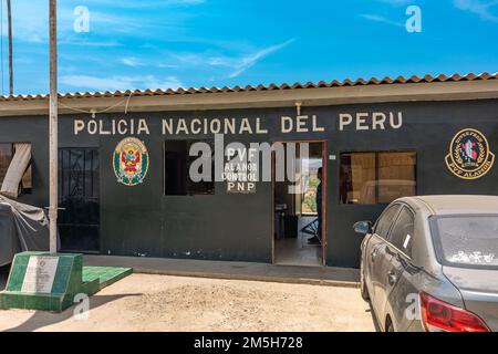 Peru - September 22, 2022: border crossing to Peru Stock Photo