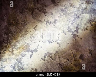 Strip of light on a yellow gray concrete texture as an abstract background Stock Photo
