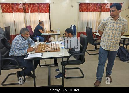 Bangabandhu 47th National Chess championship held at Bangladesh Chess Federation in Dhaka, Bangladesh. Stock Photo