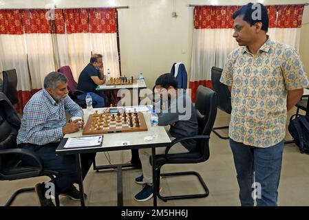 Bangabandhu 47th National Chess championship held at Bangladesh Chess Federation in Dhaka, Bangladesh. Stock Photo