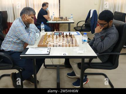 Bangabandhu 47th National Chess championship held at Bangladesh Chess Federation in Dhaka, Bangladesh. Stock Photo