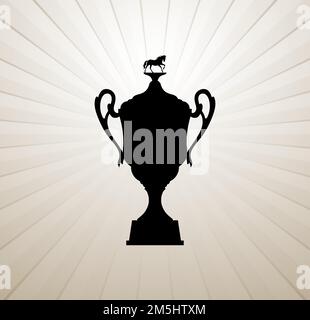 Sports trophies and awards silhouettes Stock Vector