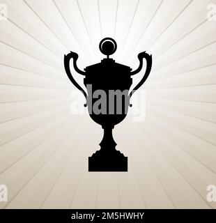 Sports trophies and awards silhouettes Stock Vector