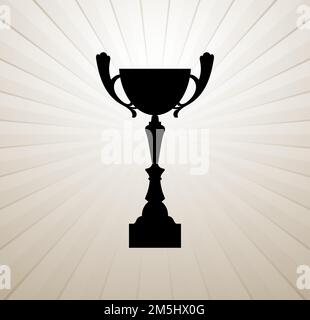 Sports trophies and awards silhouettes Stock Vector