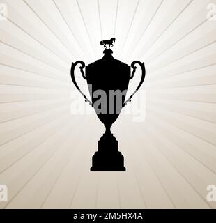 Sports trophies and awards silhouettes Stock Vector